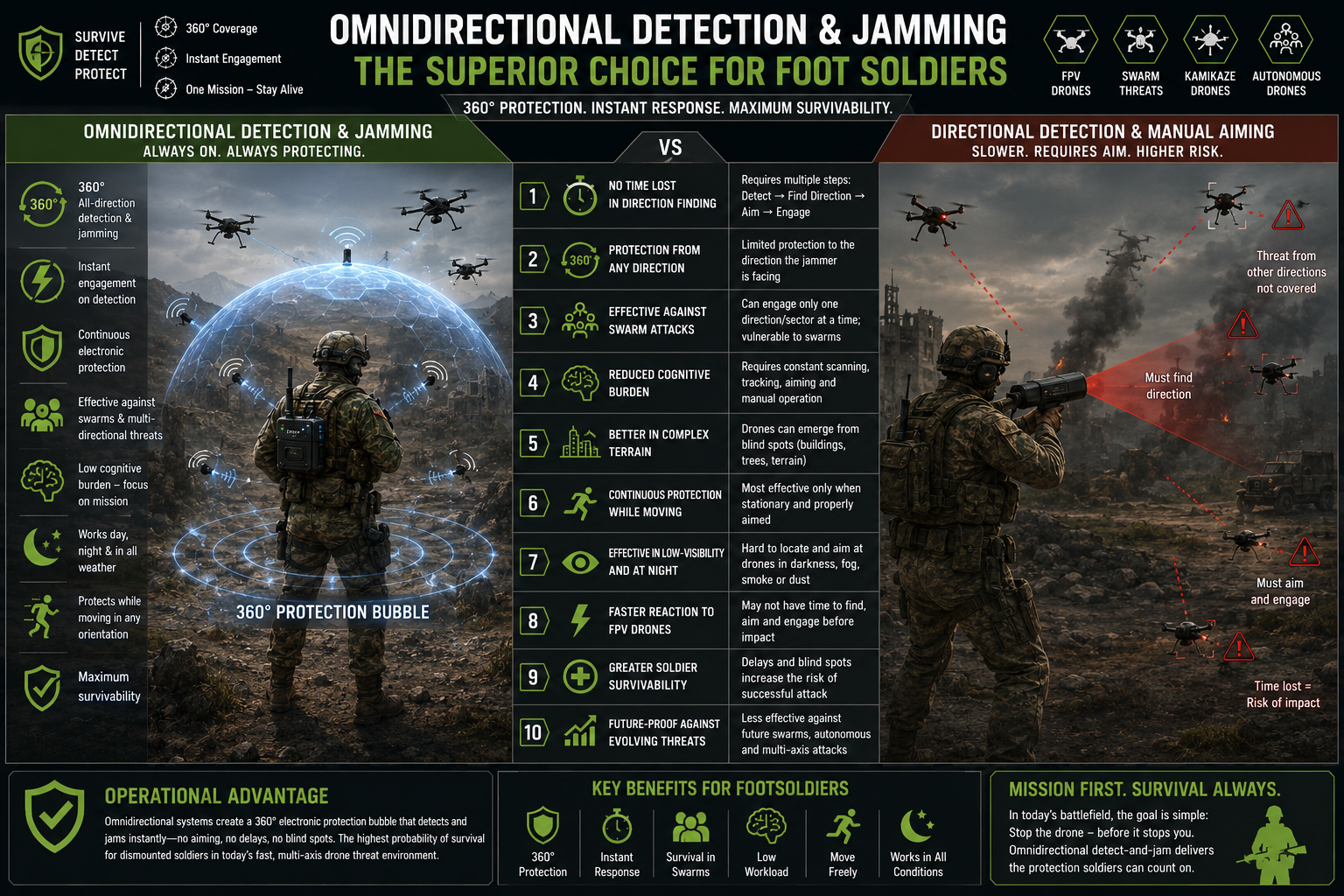 Omnidirectional detection